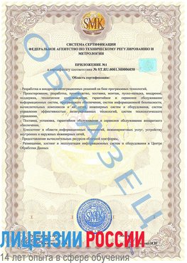 Образец сертификата соответствия (приложение) Фрязино Сертификат ISO 27001